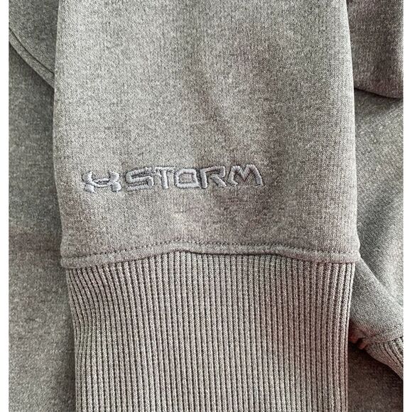 Under Armour Storm Coldgear Hoodie Women's Small Semi-Fitted Gray Pink Athletic - Picture 7 of 8